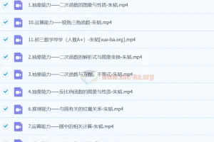朱韬2025初三中考数学秋季上 – 暑假A+课程