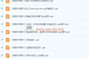 初中物理中考复习课件与试题