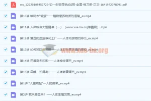 2022 初一生物春季全国版A加课程（张雨桐）【完结】