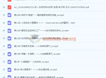 2022 初一生物春季全国版A加课程（张雨桐）【完结】