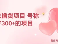 京东撸货项目：号称日产300+的赚钱项目