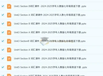 2025春人教版初中英语七、八年级单词讲解课件