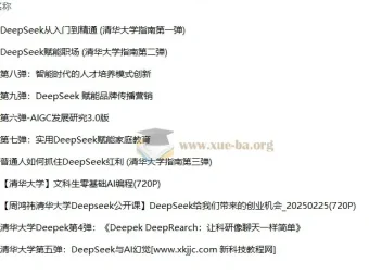 清华大学DeepSeek教程（第1 – 9弹全）
