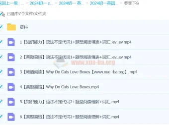 刘飞飞英语 2024 初一英语 S 春季班上下合集