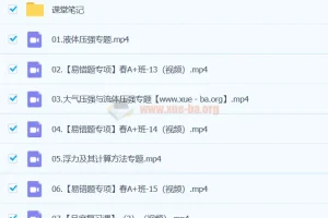 付雷物理 2024初二物理 A+ 寒春课程