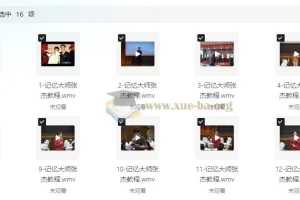 解锁记忆潜能：张杰记忆大师全套教程