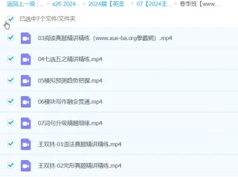 王双林2024高三高考英语春季班