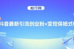 抖音引流创业粉与变现保姆式教程：可直接套用模板