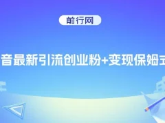 抖音引流创业粉与变现保姆式教程：可直接套用模板