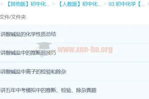 初中化学难点突破：酸、碱、盐课程