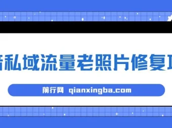 抖音私域流量之老照片修复项目课程