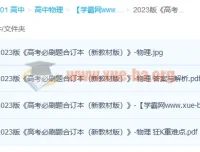 2023版《高考必刷题合订本（新教材版）》-物理PDF