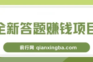全新答题赚钱项目全套教程：小白可入手操作
