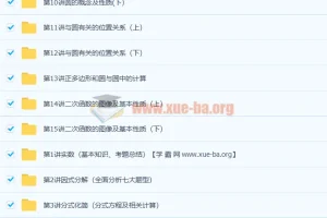 初二数学复习强化+初三数学预习领先班15讲（人教版）