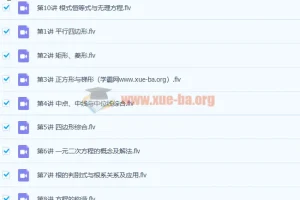 徐德直初二数学暑期目标班10讲课程