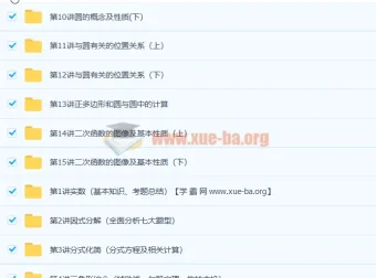 初二数学复习强化+初三数学预习领先班15讲（人教版）