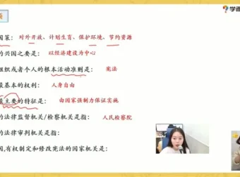 周若男初三政治春季直播班：法制重难点全面解析