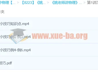 《姚老师讲物理》技巧篇：浮力的计算课程