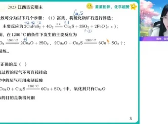 2024高一化学尖端班·王瑾春季系统课（硫氮化合物/反应原理/有机化学）