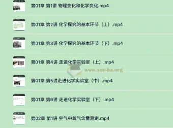 胡小群化学初中课程全套视频与配套习题资料