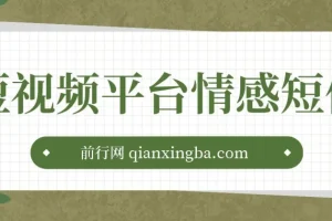 短视频平台情感短信项目，冷门暴利玩法，新手月入过万实操指南