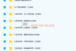 雪梨英语自然拼读完美发音课 9部合集附讲义