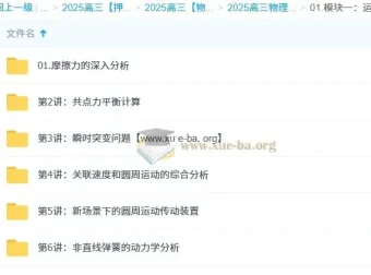 2025高三物理考前冲分营 林琬晴精讲动量和能量模块