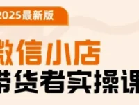 陈奶爸微信小店带货者实操课（2025升级版）——从入门到精通的系统运营指南
