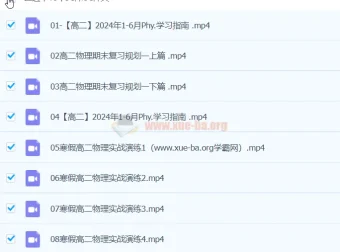 2024高二物理李琳寒假春季班课程合集