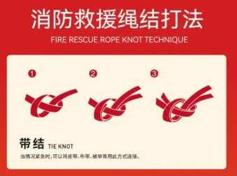 消防安全救援24种绳结打法教程，关键时刻能救命