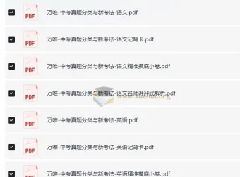 2025版万唯中考真题分类与新考法全科资源（语数英物化历道）