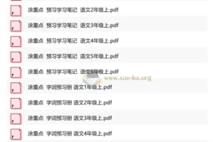 25年新领程涂重点：1-6年级语文上册字词预习册+学习笔记合集