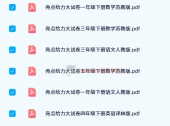 2024春 亮点给力大试卷 1-6年级下册 语文数学英语 人教版苏教版译林版 电子版教辅资料