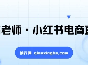 小红书电商运营实战课：直播带货+店铺运营+笔记运营+AI工具赋能全攻略