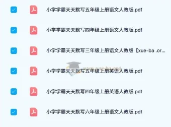 2024秋小学学霸天天默写（2-6年级人教版）语文英语同步练习