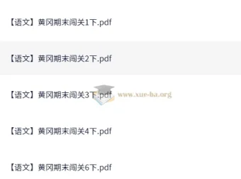 黄冈期末 小学语文闯关1-6年级下册（含1-4、6年级，缺5年级）