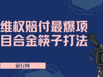 维权赔付实操课程：合金筷子玩法，小白也能轻松上手