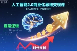 人工智能2.0商业化思维变现课，掌握AI底层逻辑，抢占时代红利