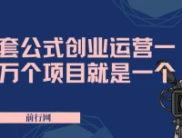 套公式创业运营：一万个项目就是一个核心方法论