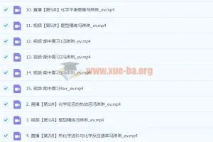 2024高二化学冯琳琳秋季班课程笔记与视频合集