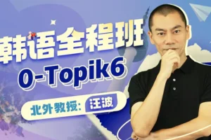 北外汪波教授韩语0-Topik6全程班，系统化视频课程