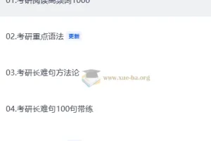 飞飞老师2027考研英语全程班系统课程
