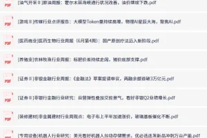 付费研报与大佬观点合集：6月29日更新，精选行业深度分析