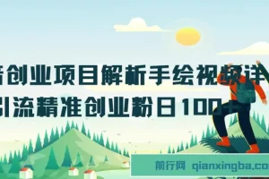 抖音创业项目解析：手绘视频制作与精准创业粉引流实操