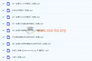2021八年级地理CX春季班（完结）陈剑煜 全套课程资料