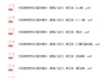 代码随想录知识星球精华：最强八股文（第五版）PDF合集