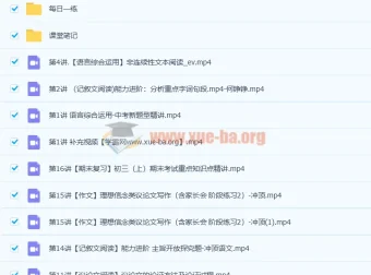 何铮铮2021秋初三语文秋季冲顶班16讲全套课程+讲义资料