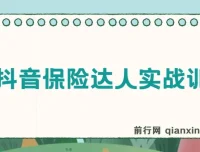 14天抖音保险达人实战训练营：从0到1打造爆款获客账号
