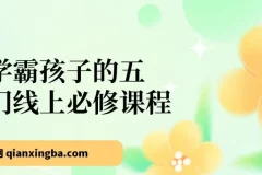 学霸孩子的五门线上必修课程：自信力、内驱力、专注力、社交力与生命力