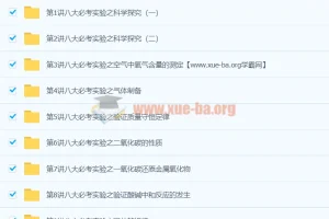 初中化学八大必考实验精讲 王丽颖9讲课程